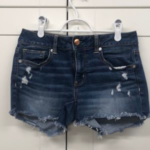 American eagle super stretch denim midi shorts